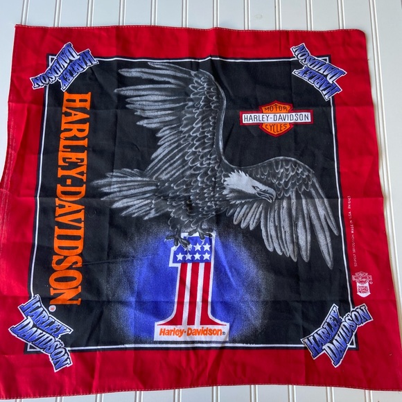 Harley Davidson Vintage Eagle Bandana Made in the USA - Picture 2 of 6